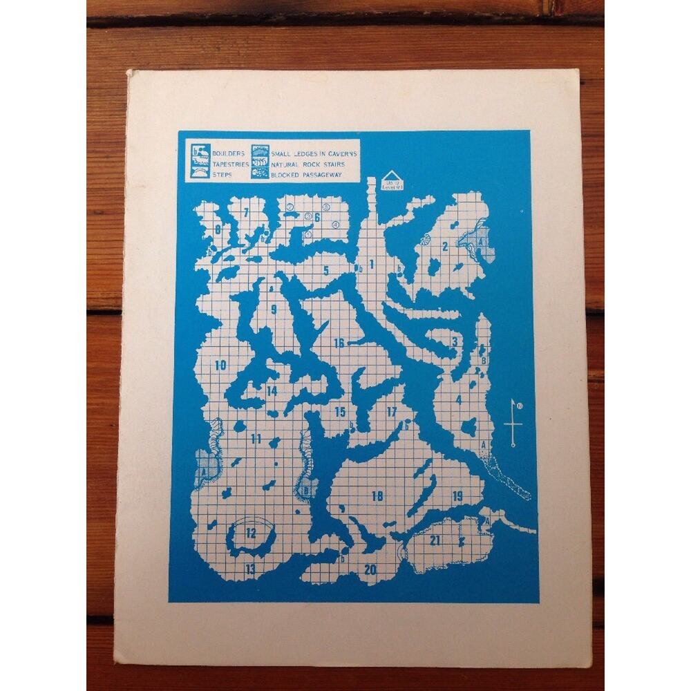 Vintage Pair of 2 Against the Giants D&D Role Playing Game Fantasy RPG Map